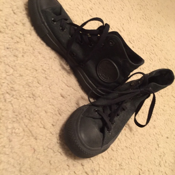 Converse Shoes - All black high tops