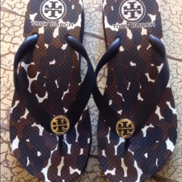 Wedge heel Tory burch flip flop...never worn
