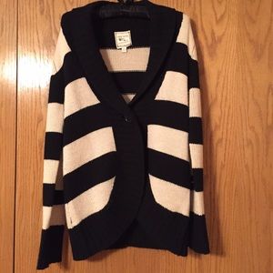 Black and White Stripe Cardigan