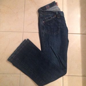 Dark wash, boot cut jeans