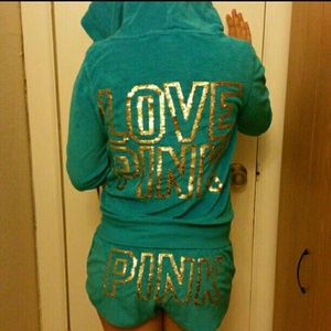 SOLD VS PINK bling terry cloth outfit SOLD