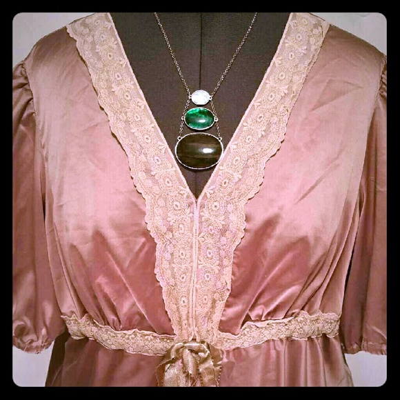 SOLD-Rose colored blouse with open back