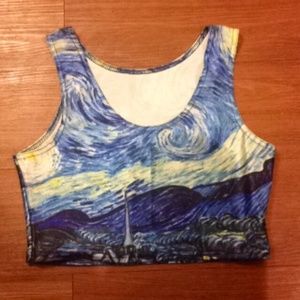 Starry night crop top