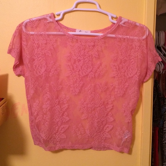 Pink lace shirt