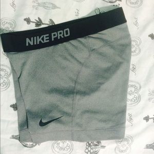 Gray Dri fit Nike Pro's