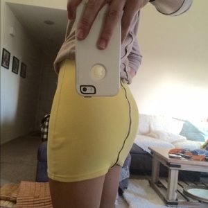 H&M Yellow Mini Skirt