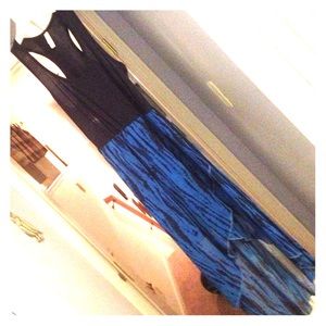 Navy blue high low dress
