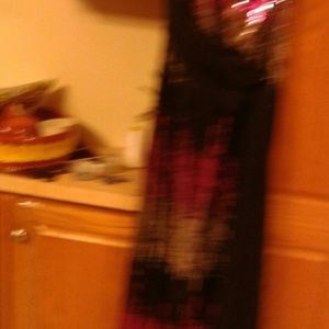 Long black sequence party dress