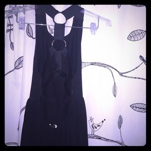 SOLD 🚫🚫🚫F21 Black Maxi open back dress