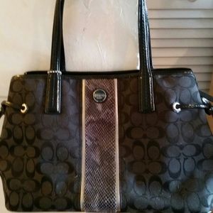 Coach black signature purse