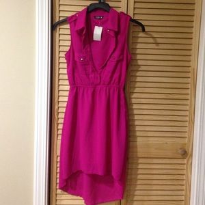 Fuschia high-low dress