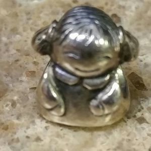 Authentic pandora girl charm