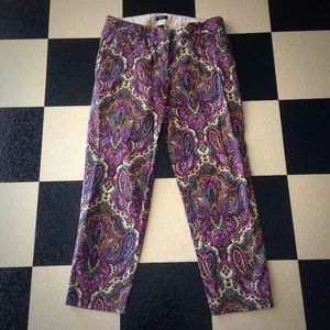 J. Crew paisley pants