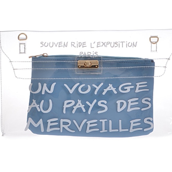 Clear pouch clutch bag