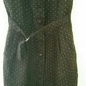 SOLD! Black white polka dot dress
