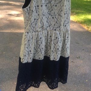 Brand-new white and blue lace dress