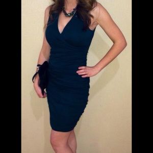 Deep emerald green dress