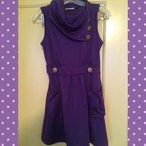 Deep purple dress with pockets