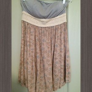Wet seal boho strapless flowy dress