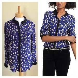 🆕Anthropologie Maeve Penguin Bagatelle Buttondown