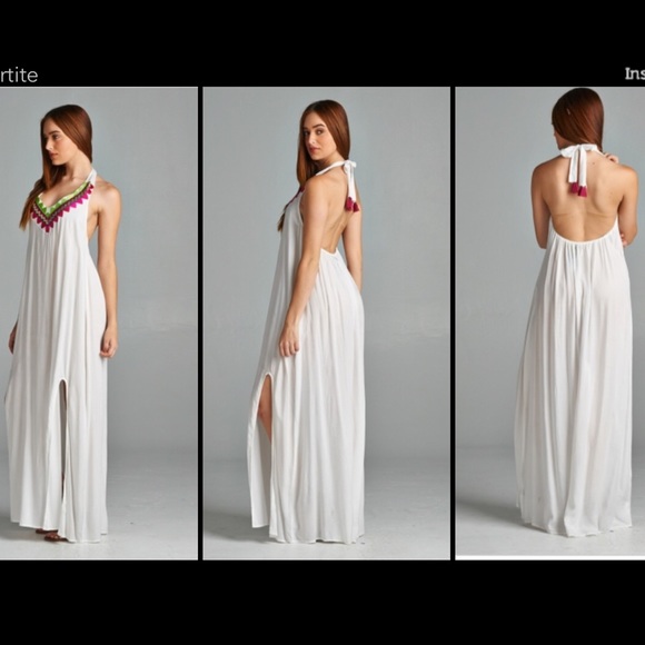 White Maximum Dress - Picture 2 of 2