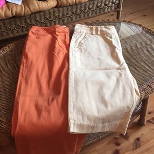 1 pair walking shorts, 1 pair capris by Chico's.