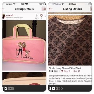 Pink Bag & Skulls Top & Green purse