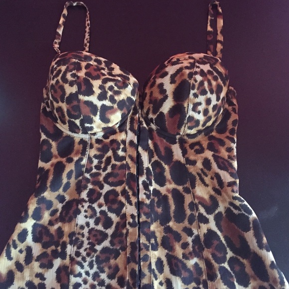 GUESS Cheetah Print Bustier XS