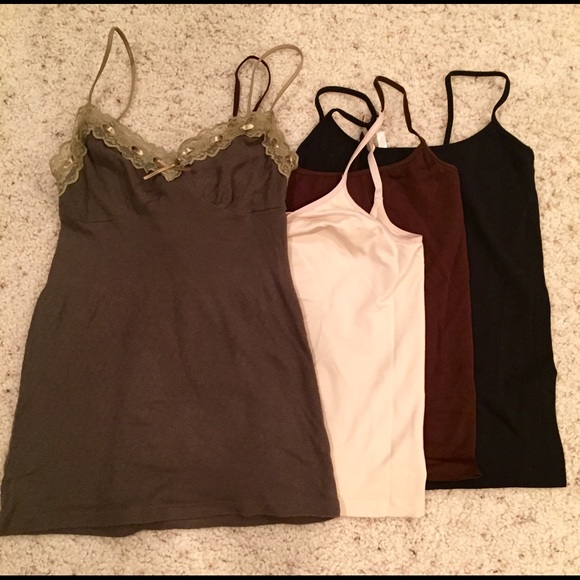 Neutral color pallet tank tops.