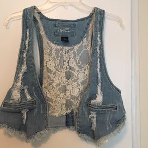 Blue jean vest