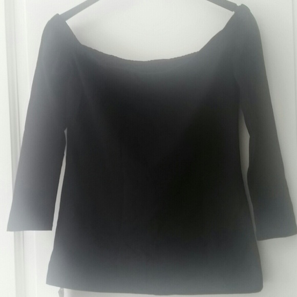 Black off-shoulder top