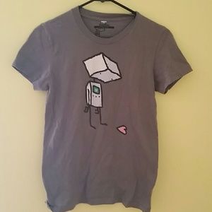 Sad robot tshirt. Threadless