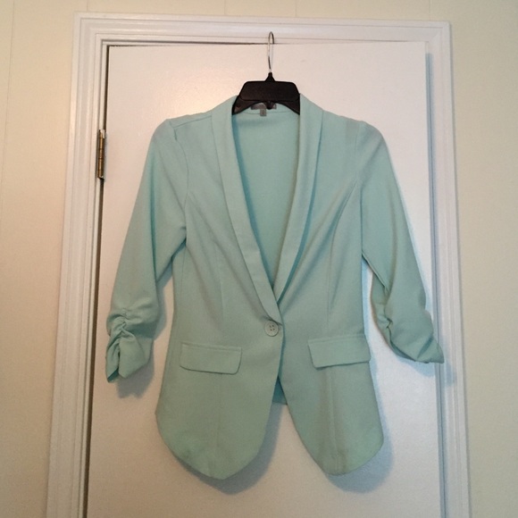 Mint green blazer