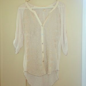 Anthropologie embroidered shirt