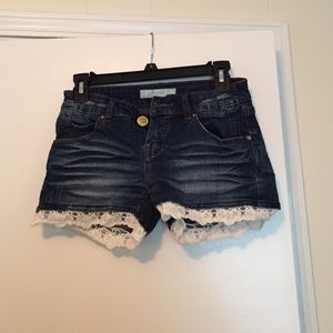 Blue jean shorts