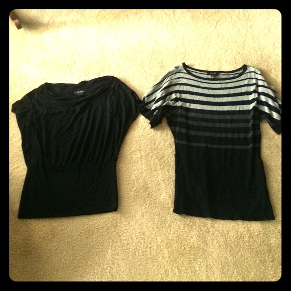 Two White House Black Market swoop neck tops.
