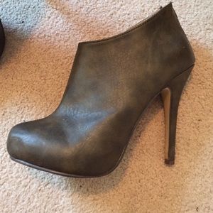Olive green booties