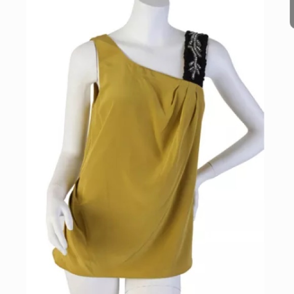 Tibi silk embellished blouse sz 6, pristine