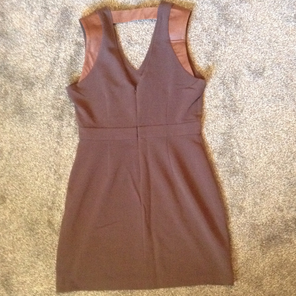 BB Dakota dress with leather trim - Picture 4 of 7