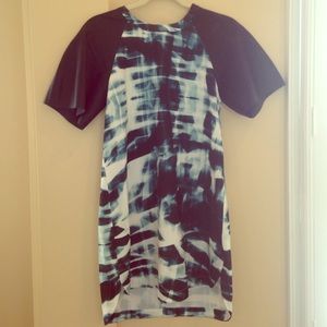 Finder keepers leather print t shirt dress