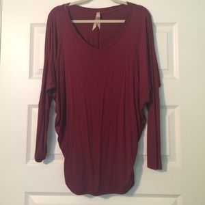 Maroon Dolman top