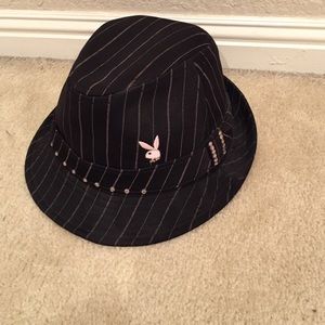 Playboy fedora hat.