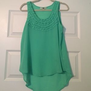 Green flowy tank top