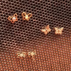 BRAND NEW 🦋 3 Pairs Butterfly Dragonfly Earrings