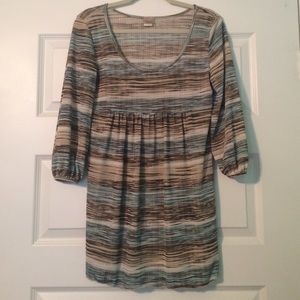 Brown/Aqua baby doll tunic