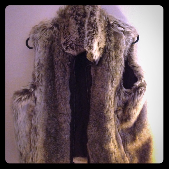 Faux fur vest