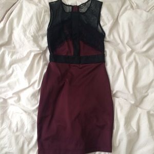 Maroon Lace dress SMALL