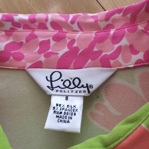 HP 8/26 ❤️❤️ LILLY PULITZER Silk Blouse - Picture 3 of 3