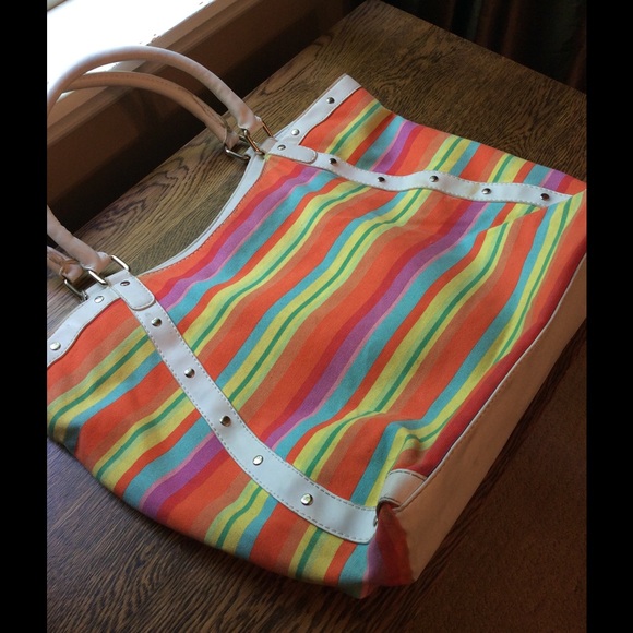 New York & Company Handbags - GIFTED 💕 Colorful Striped Bag