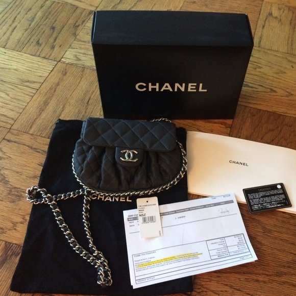 CHANEL Handbags - 💜SOLD💜Chanel Small Gray Chain Around Cross Body